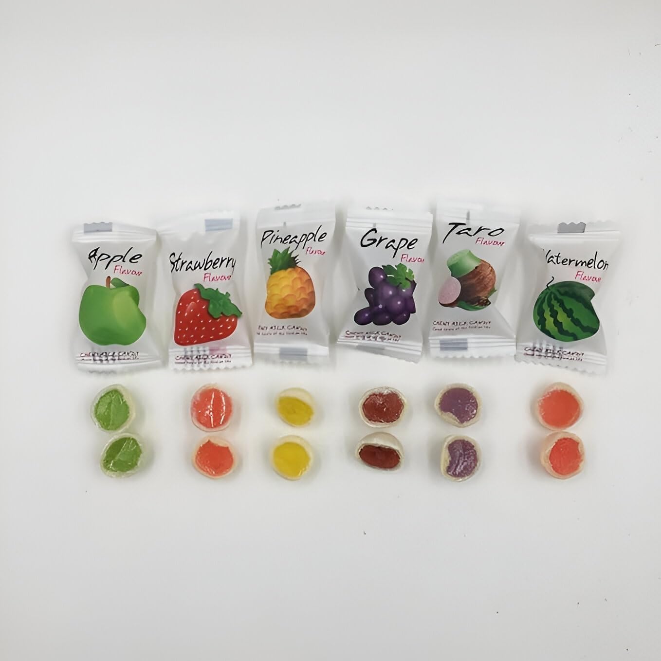 Haoliyuan Thai Chewy Candy – Banana, Chocolate, Coconut & Green Apple (80 pcs, 280g, Imported)