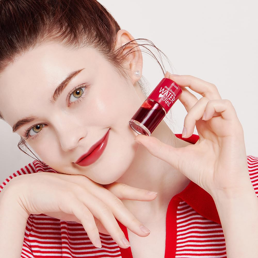 ETUDE Dear Darling Water Tint – Cherry Ade | Vivid, Smudge-Proof & Hydrating Lip Stain | Lightweight Korean Lip Tint (9g)