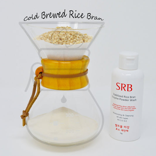 SRB Rice Bran Enzyme Powder Face Wash & Scrub – Brightening, Exfoliating & Pore Minimizing Korean Cleanser for Sensitive Skin (70g)