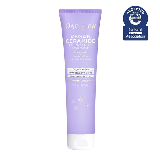 Pacifica Vegan Ceramide Face Wash – Gentle, Fragrance-Free Cleanser for Sensitive Skin