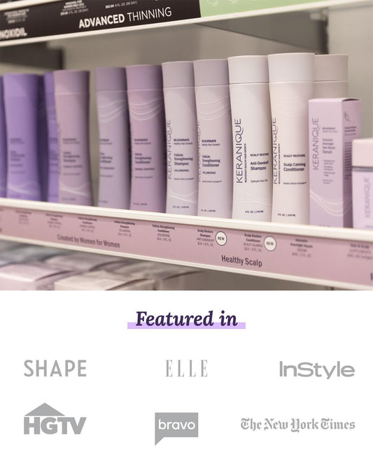 Keranique Volumizing Shampoo & Conditioner Set | Biotin & Keratin for Hair Repair, Growth & Thicker Fuller Hair | Sulfate-Free Formula for Thinning Hair | 8 fl oz Each