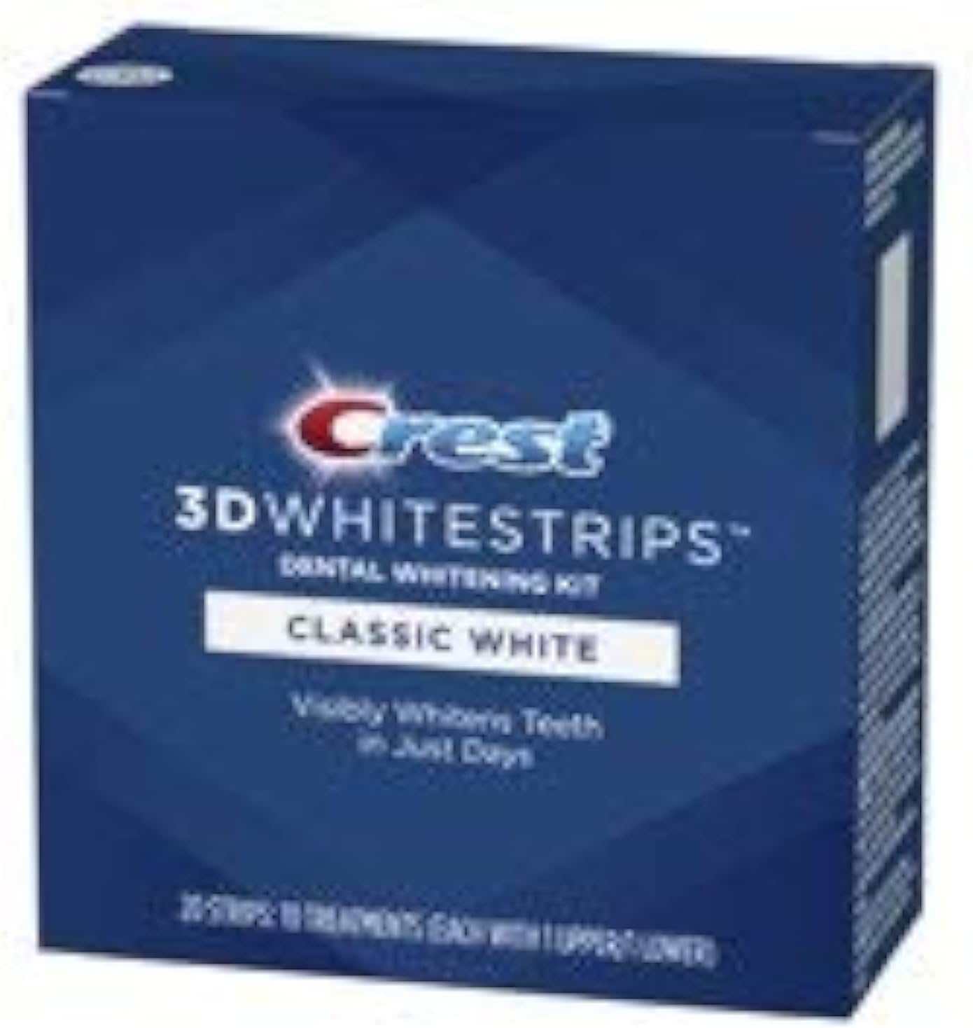 Crest 3D Whitestrips Classic White | Teeth Whitening Kit with Enamel Protection – 10 Treatments (20 Strips)