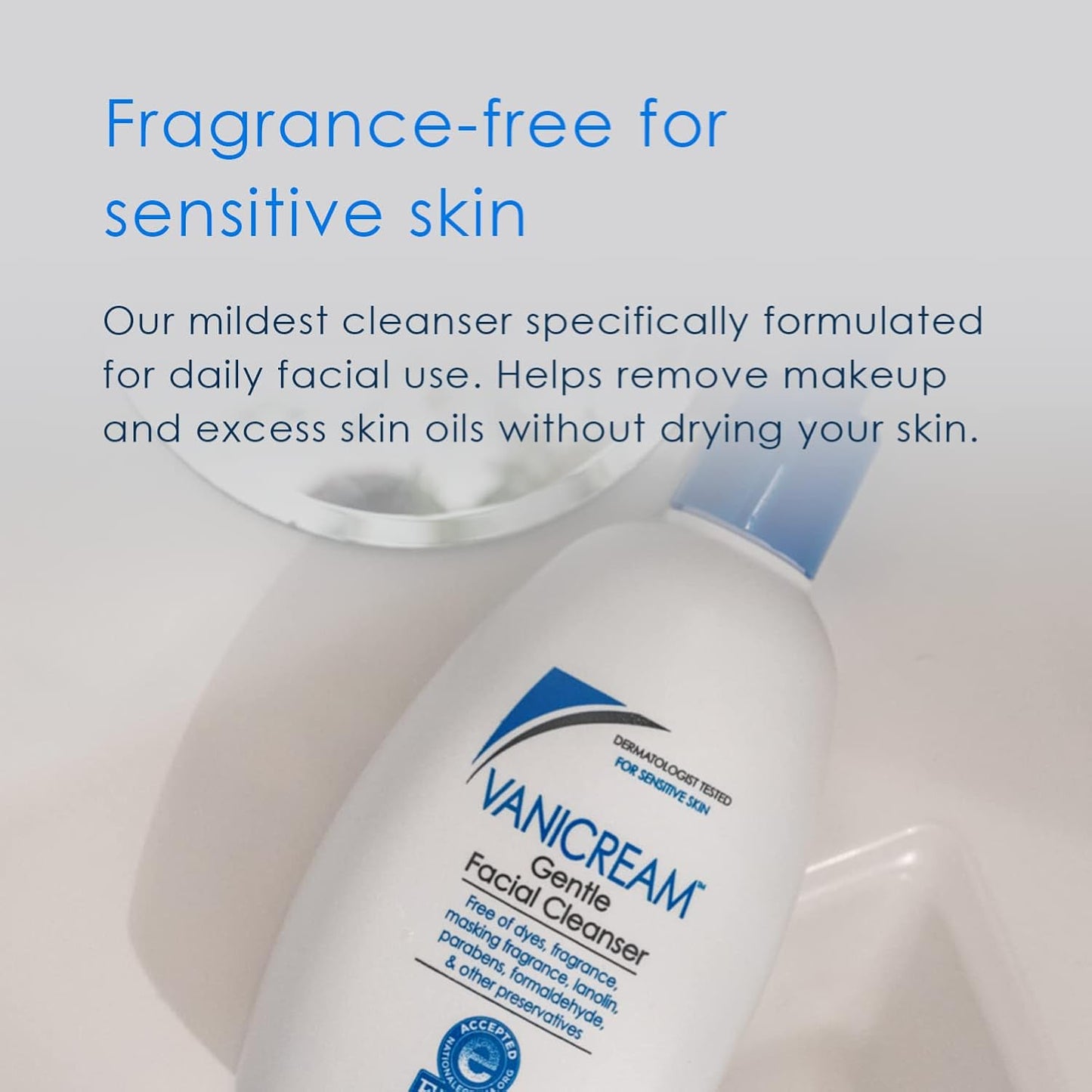 Vanicream Gentle Facial Cleanser – 8 fl oz, Sensitive Skin, Soap-Free & Fragrance-Free