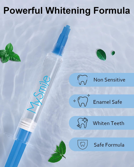 Bolígrafos de gel blanqueadores MySmile: paquete de 3 para dientes sensibles, resultados rápidos