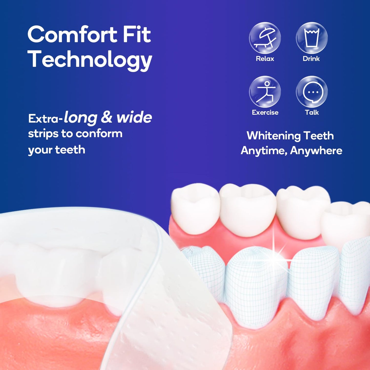 MySmile Advanced Teeth Whitening Strips – 5X Whitening Power, Enamel-Safe & Non-Sensitive – 10 Strips