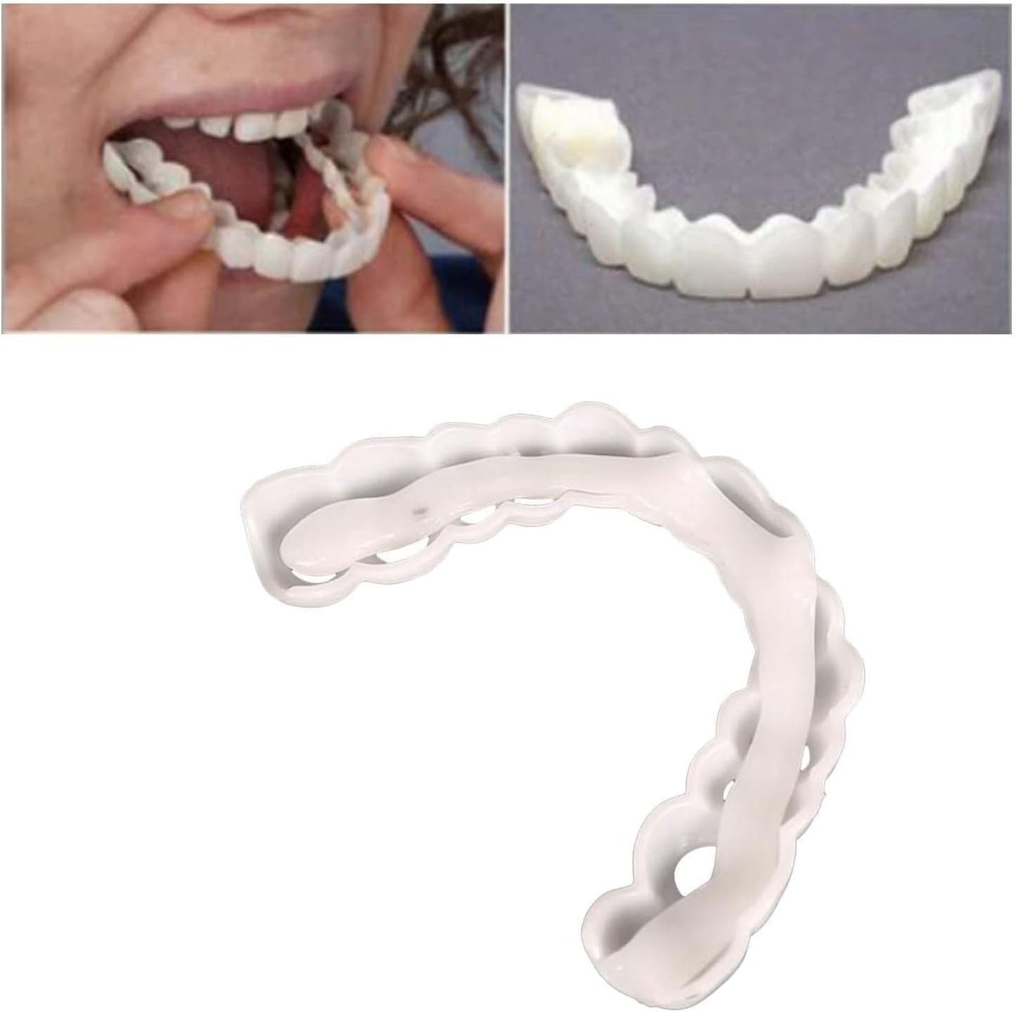Snap-On Veneers Teeth Kit for Women & Men | Natural Tooth Replacement, Comfortable Cosmetic Dentures