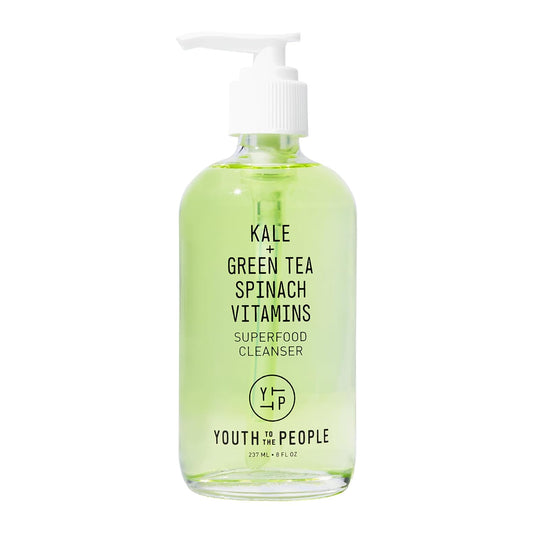 Youth To The People Superfood Facial Cleanser – Kale + Green Tea Daily Face Wash with Antioxidants for Glowing Skin & Pore Care, 227g