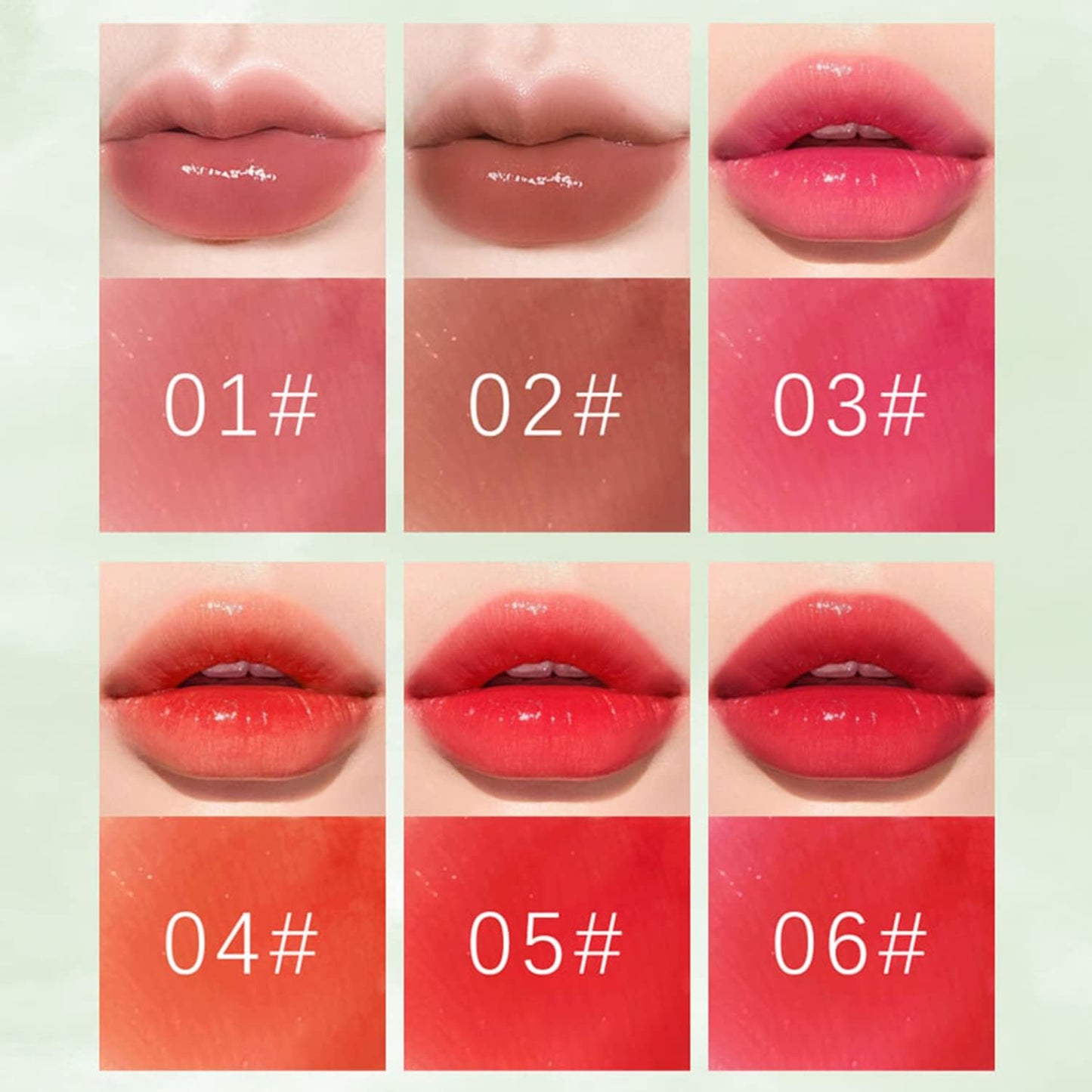 6 Colors Korean Velvet Lip Tint Stain Set – Mini Liquid Lipstick & Gloss, Long-Lasting, Waterproof & Moisturizing Lip Makeup