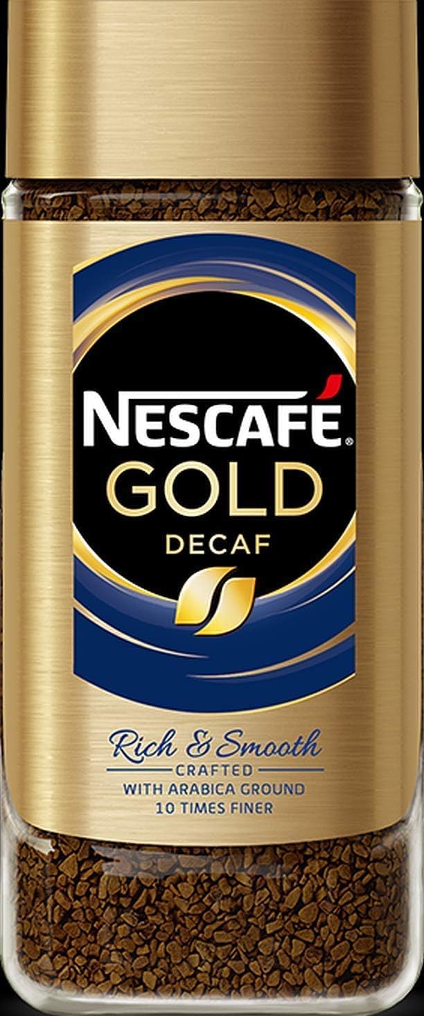 Nestle Nescafe Gold Blend Decaff Ground Coffee Glass Bottle Rich Aroma & Smooth Taste, 3.35 Oz ? 95 G