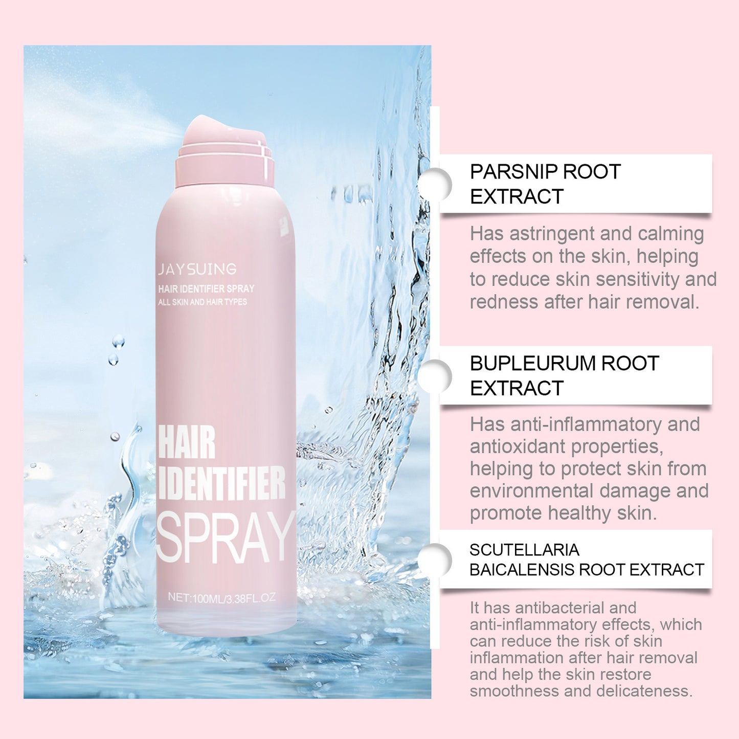 JAYSUING Hydrating Face Shaving Spray with Herbal Extracts for Smooth Skin