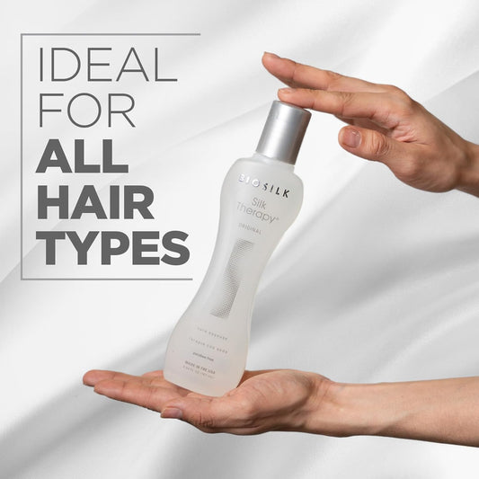 BioSilk Silk Therapy Original – Leave-In Hair Treatment for Shine & Split End Repair (5.64 oz)