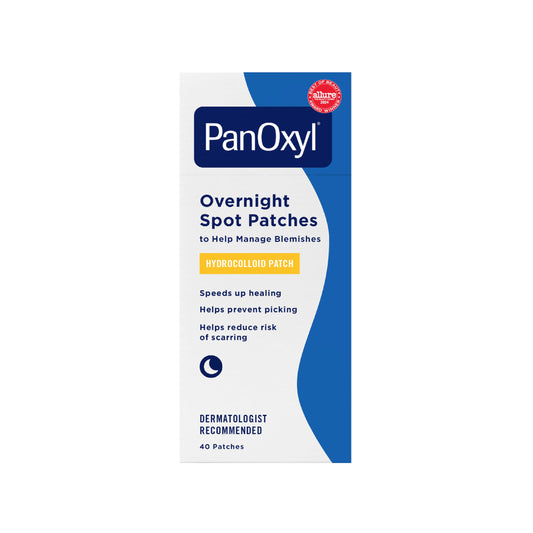 PanOxyl PM Overnight Spot Patches – Advanced Hydrocolloid Acne Healing Dots for Faster Recovery (40 Count, Fragrance-Free)