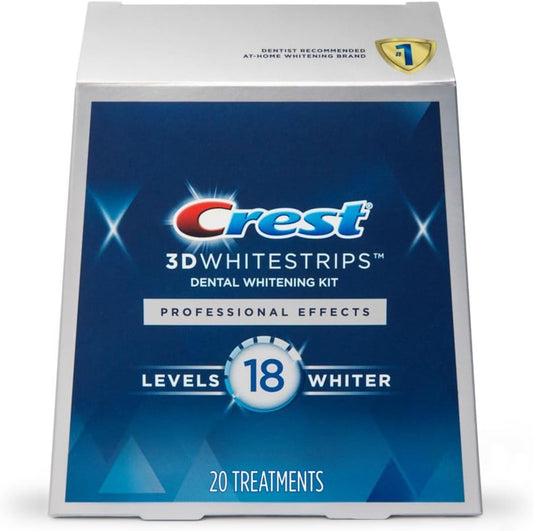 Crest 3D No Slip Whitestrips Professional Effects – Teeth Whitening Kit (20 Treatments, 40 Strips)