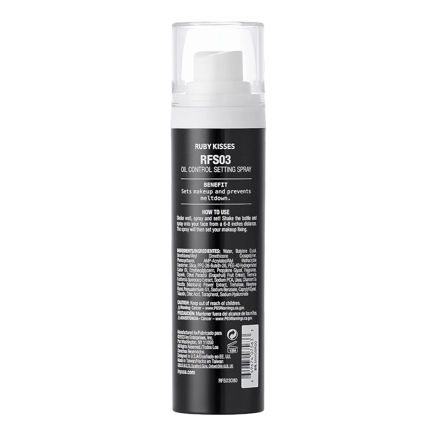 Ruby Kisses Matte Setting Spray – Long-Lasting Makeup Fixer with Niacinamide for Hydration & Antioxidant Protection – Lightweight, Non-Sticky Finish – 3.84 oz
