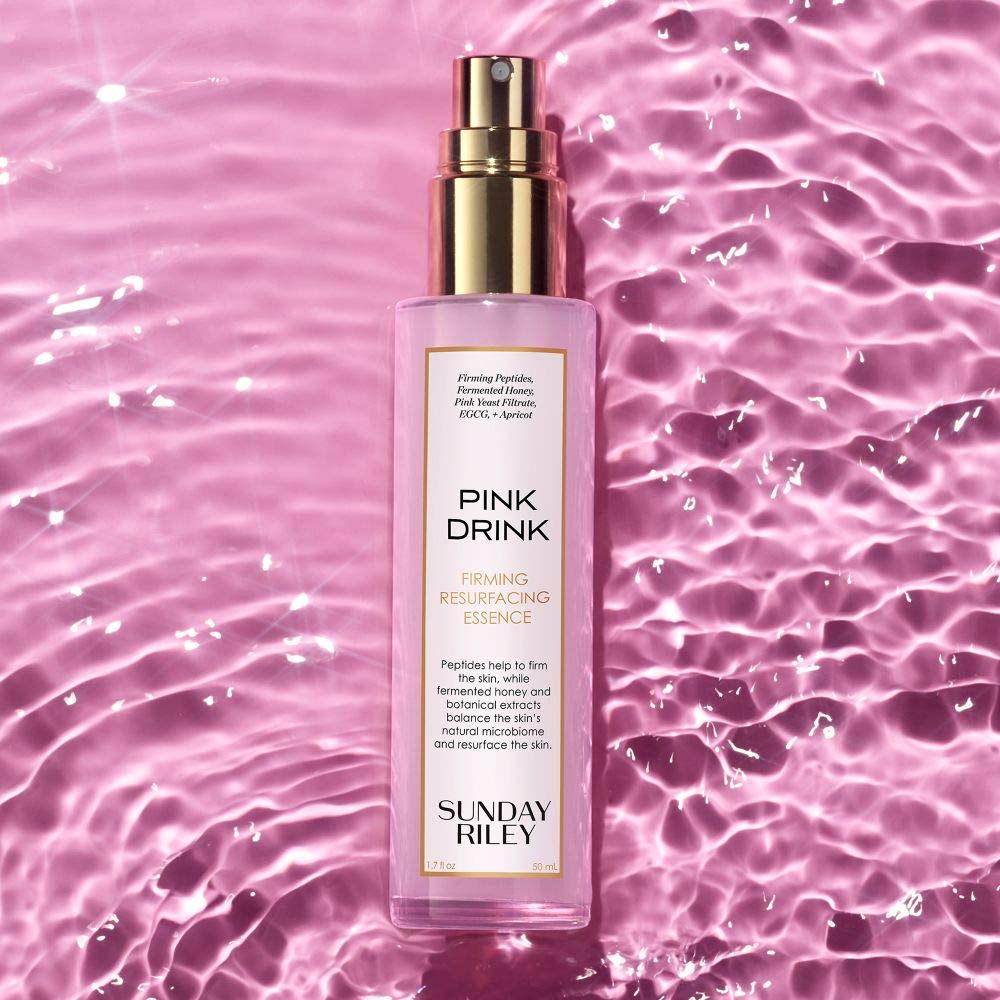 Sunday Riley Pink Drink Firming Resurfacing Essence Mist – Peptide-Infused Face Spray with Fermented Honey, Prebiotics & Green Tea Antioxidants – Clean, Vegan Skincare – 1.7 fl oz