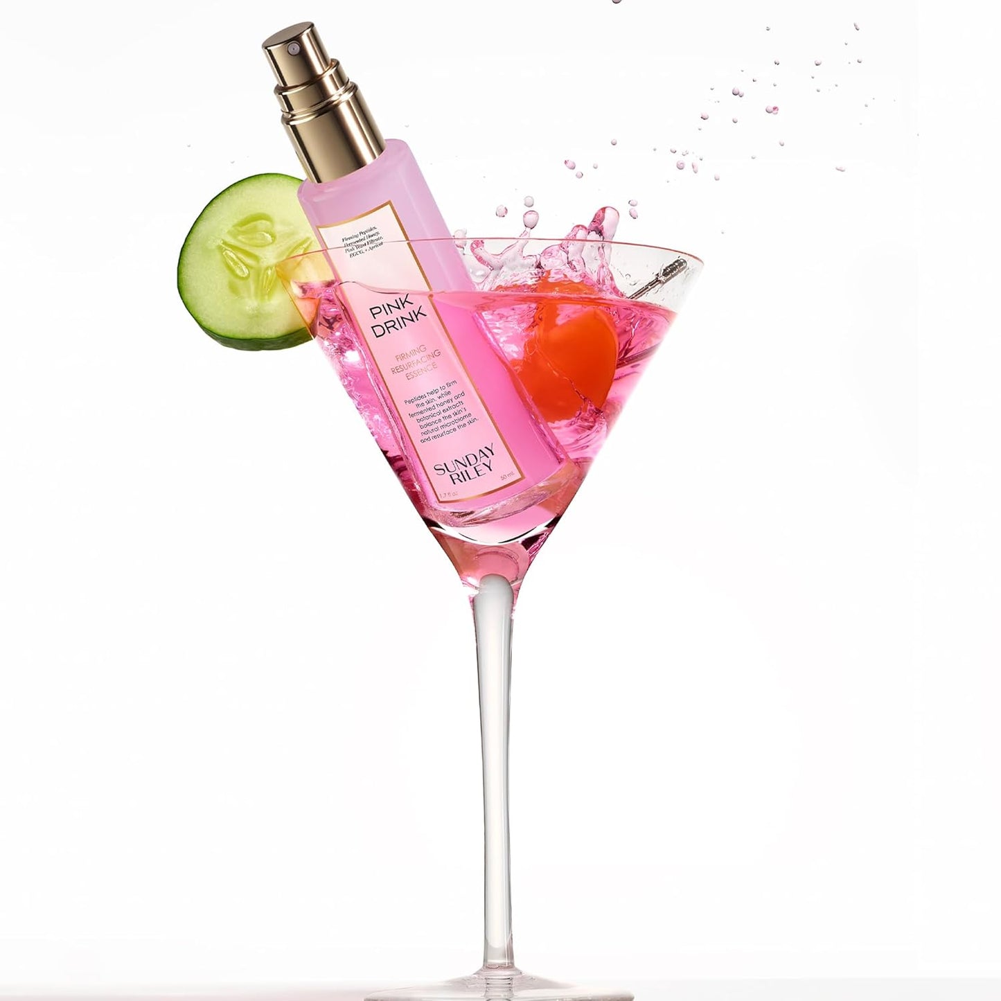 Sunday Riley Pink Drink Firming Resurfacing Essence Mist – Peptide-Infused Face Spray with Fermented Honey, Prebiotics & Green Tea Antioxidants – Clean, Vegan Skincare – 1.7 fl oz