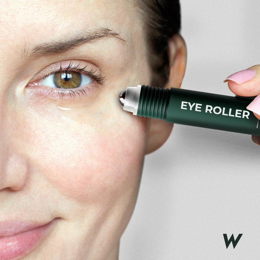 Wolf Project Under Eye Roller – Caffeine, Vitamin C & Peptides Eye Serum for Dark Circles, Puffiness & Fine Lines (Gel-Based, 15ml)