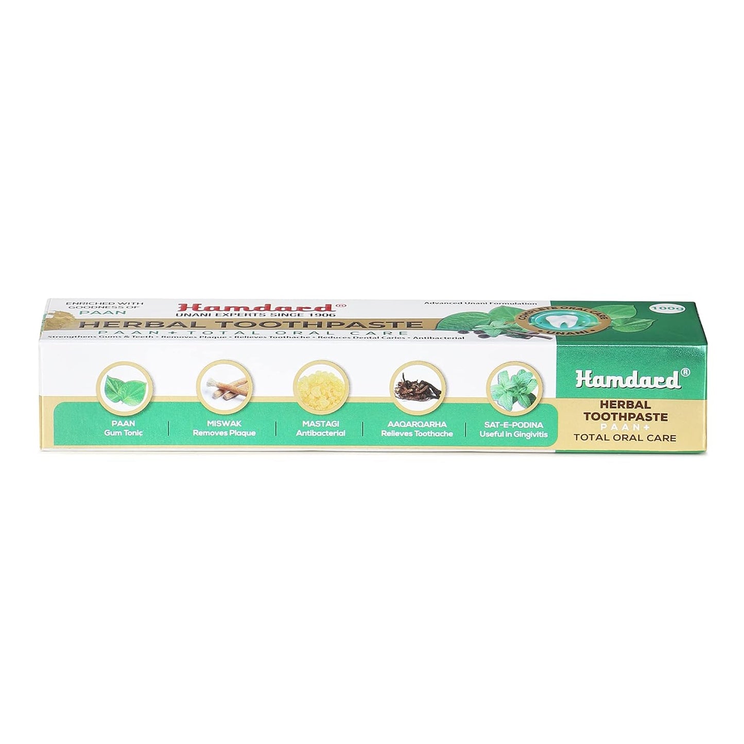 HAMDARD Herbal & Paan + Total Oral Care Germ Protection Antibacterial Toothpaste (100gm*2) - Combo of 2