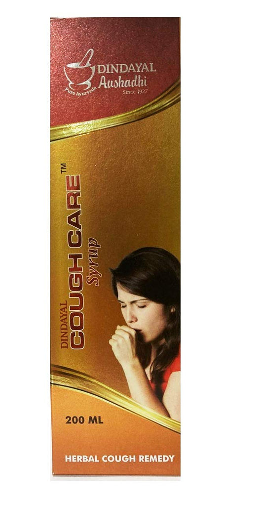 Dindayal Coughcare Syrup – 200ml | Ayurvedic Herbal Syrup for Dry & Wet Cough Relief