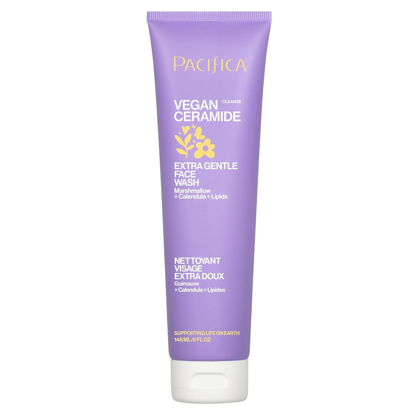 Pacifica Vegan Ceramide Face Wash – Gentle, Fragrance-Free Cleanser for Sensitive Skin