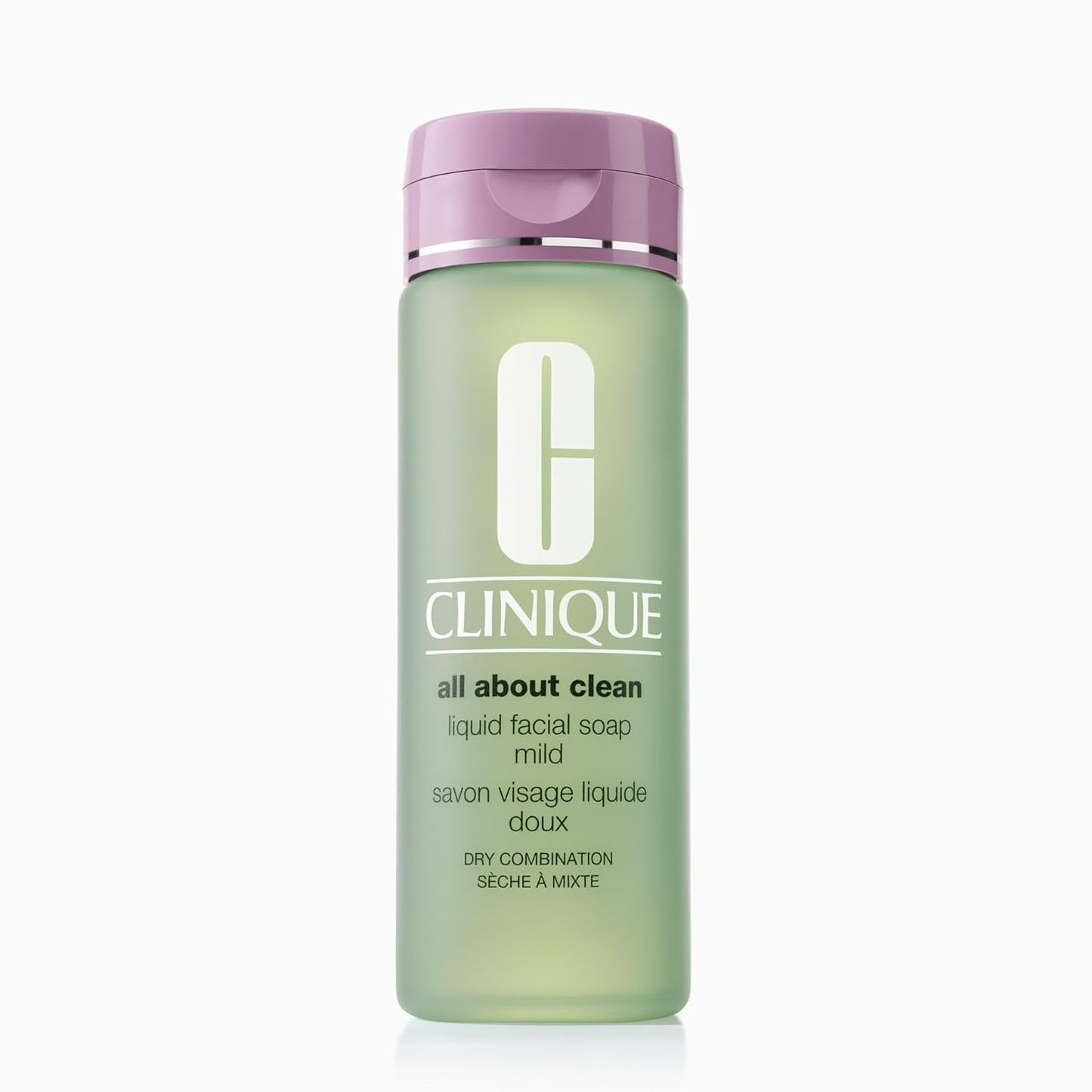 Clinique All About Clean Liquid Facial Soap – Gentle 3-Step Cleanser for Dry to Combination Skin, Unscented (6.7 fl oz)