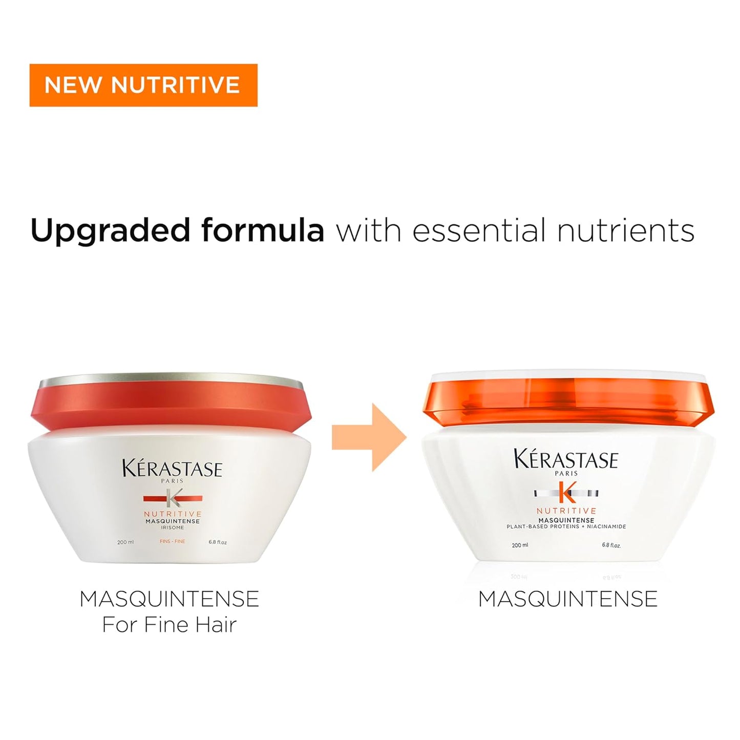 Kérastase Nutritive Masquintense Mask – Deep Nourishment for Fine to Medium Dry Hair with Plant Proteins & Niacinamide – 6.8 fl oz