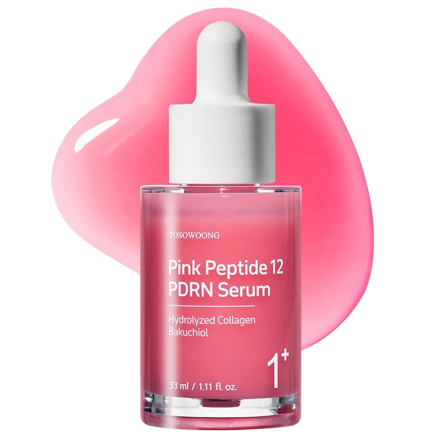 Pink Peptide 12 PDRN Serum with Salmon DNA, 12 Peptides & Niacinamide – Hydrating, Firming & Brightening Korean Skincare (33ml / 1.11 fl.oz.)