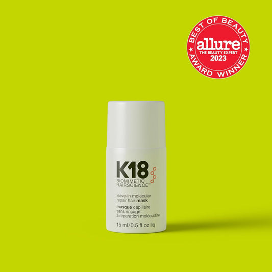 K18 Leave-In Molecular Hair Mask – Repairs & Restores Damaged Hair (1 oz)