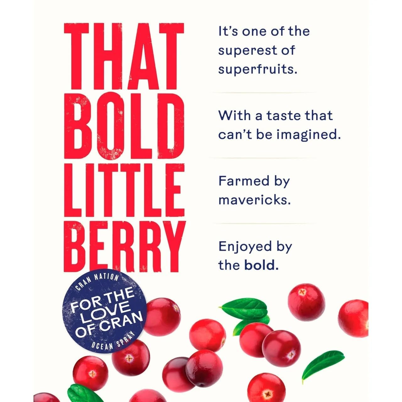 Ocean Spray Cranberry Juice 1L – No Added Sugar, Authentic Taste, Imported