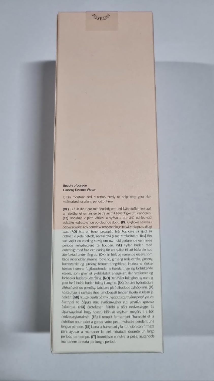 Beauty of Joseon Ginseng Essence Water – Hydrating Korean Face Toner with 80% Ginseng & Niacinamide for Moisture, Radiance & Skin Balance (150ml / 5 fl.oz)