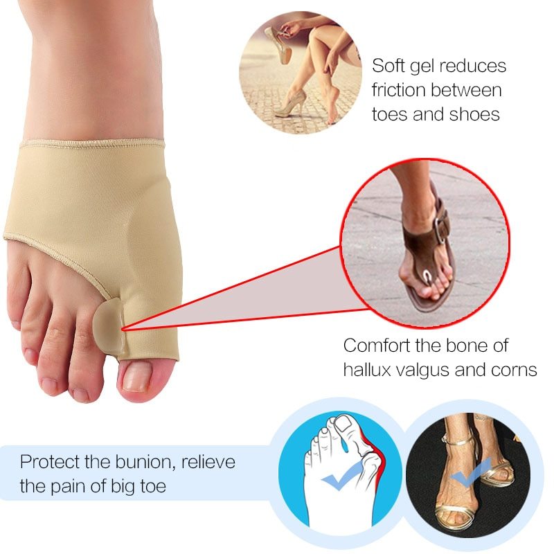 Calcetines separadores de dedos LuxuryGlow para aliviar juanetes: almohadilla de gel correctora para la alineación de los dedos.