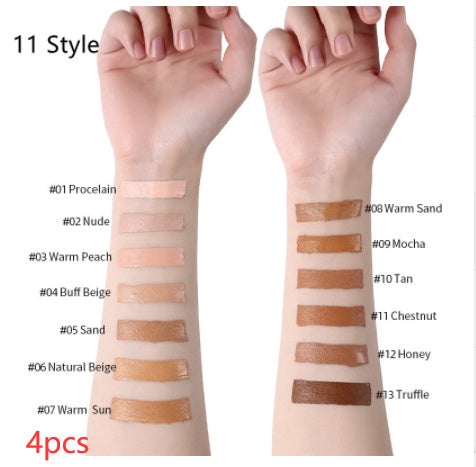 Base de maquillaje líquida LANGMANNI Oil-Control – Corrector mate de cobertura total (13 tonos)