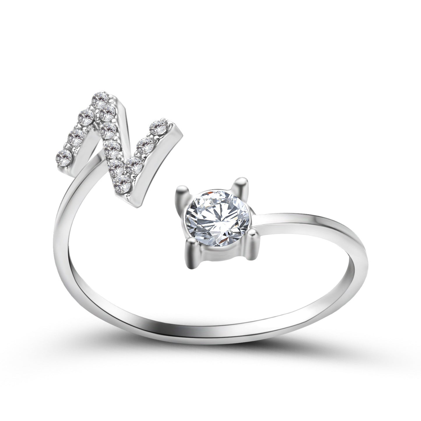 New Design Adjustable 26 Initial Letter Ring Fashion Jewelry For Women Simple Elegant Jewelry - LUXURY GLOW
