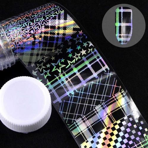 LuxuryGlow Starry Sky Nail Foil Tape – DIY Nail Art Sticker Roll (1 Meter)