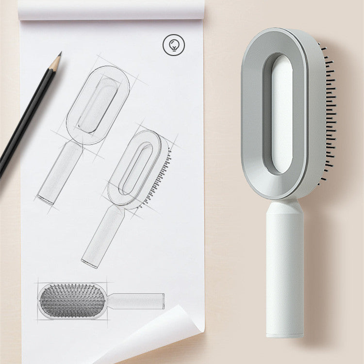 Self-Cleaning Hair Brush - Air Cushion Scalp Massager & Anti-Static - LUXURY GLOW