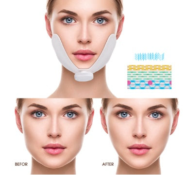 Masajeador facial adelgazante LuxuryGlow en forma de V: dispositivo EMS de lifting y tonificación para mujeres