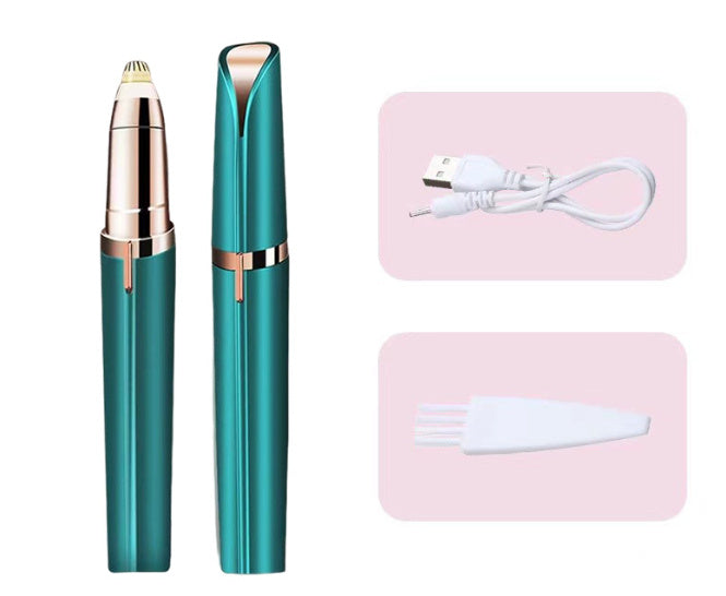LuxuryGlow Flawless Eyebrow Trimmer with LED Light – Painless Hair Remover for Women