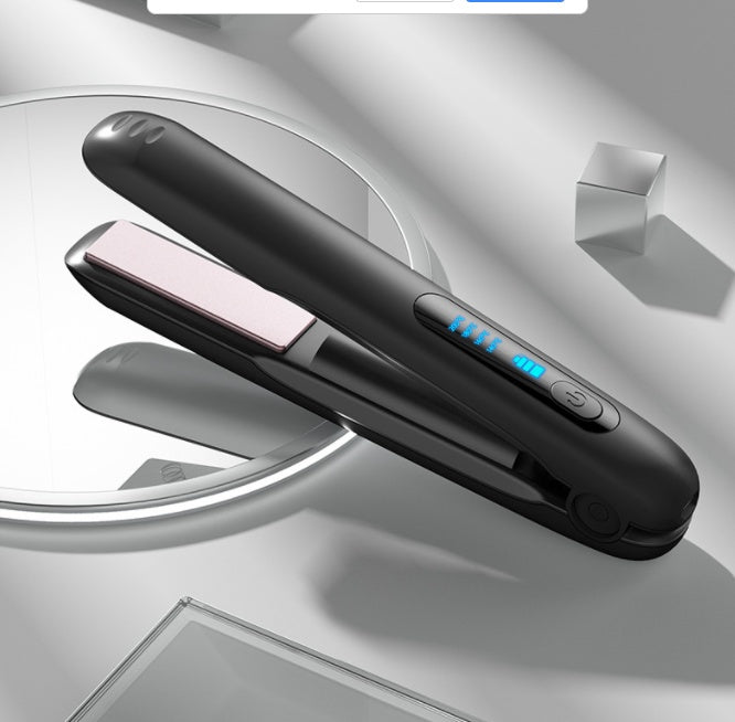 Plancha y rizador de pelo inalámbrico LuxuryGlow: 2 en 1 con USB