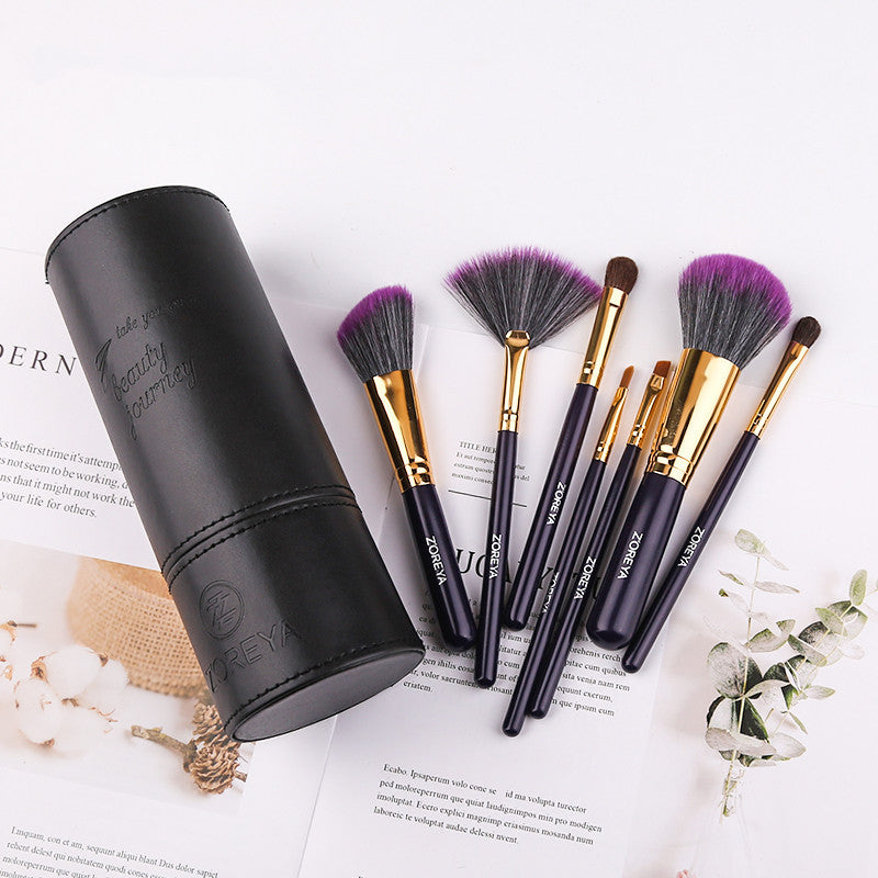 ZOREYA Soft Makeup Brush Set – Travel-Friendly Fiber Bristles with Aluminum Handles