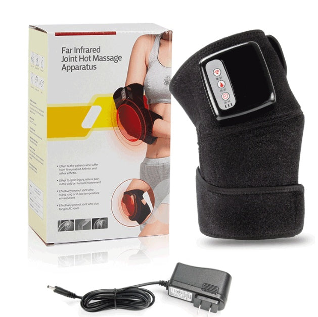 LuxuryGlow Electric Heating Knee Massager – Infrared Vibration Therapy Wrap for Pain Relief