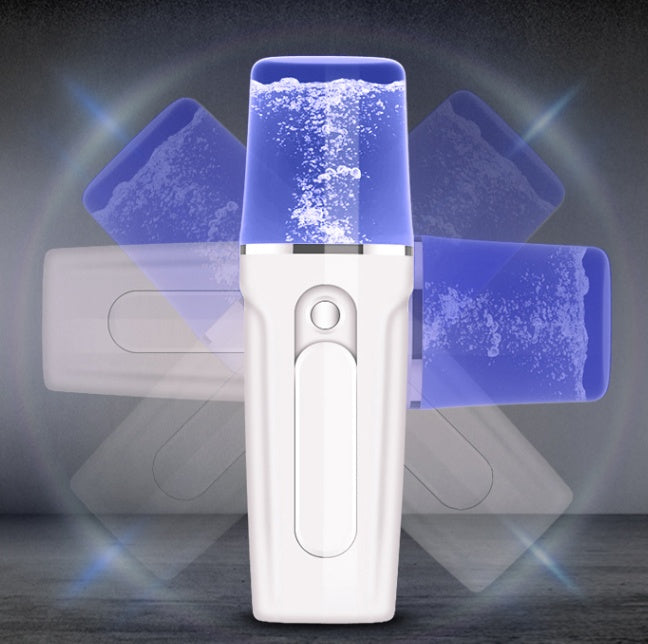 Vaporizador facial LuxuryGlow Nano Mist con cargador USB: hidratante portátil para la piel