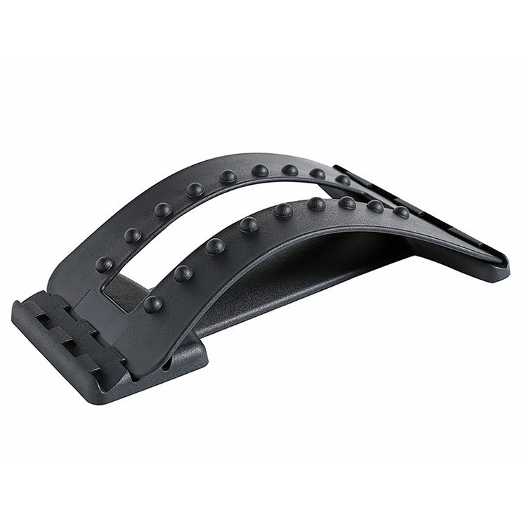 LuxuryGlow Adjustable Lumbar Back Stretcher & Massager for Pain Relief and Posture Correction