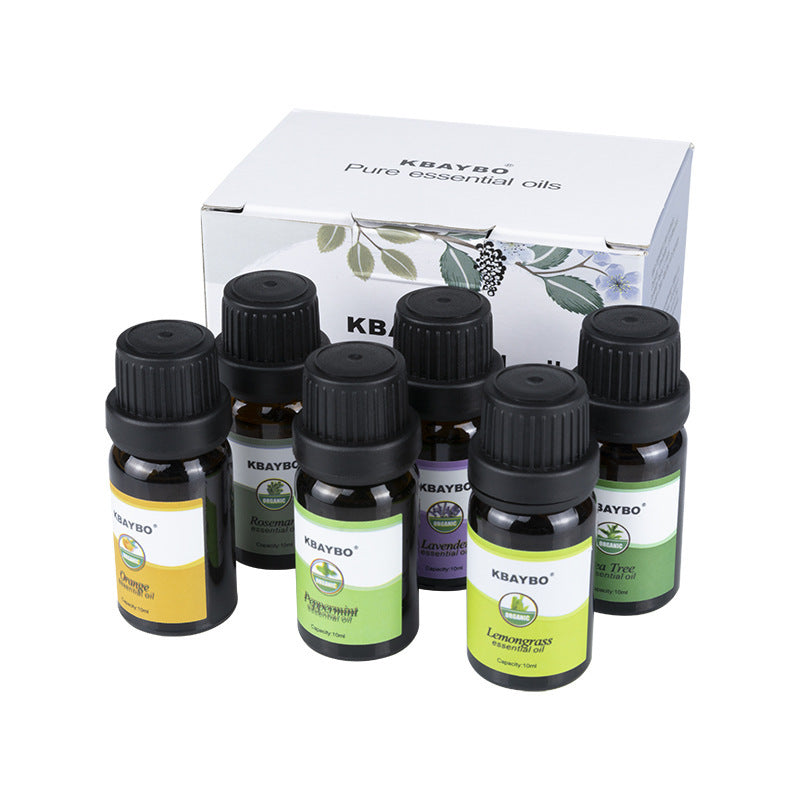 KBAYBO Essential Oils 6-Piece Set – 100% Pure Aromatherapy Oils Kit (10ml Each)