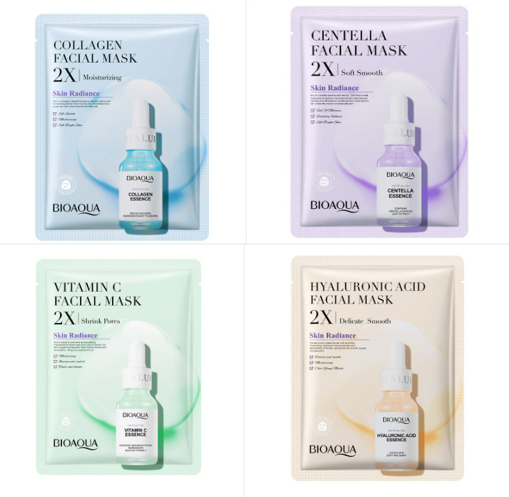 BIOAOUA Collagen & Hyaluronic Acid Face Mask – Hydrating & Firming Sheet Mask