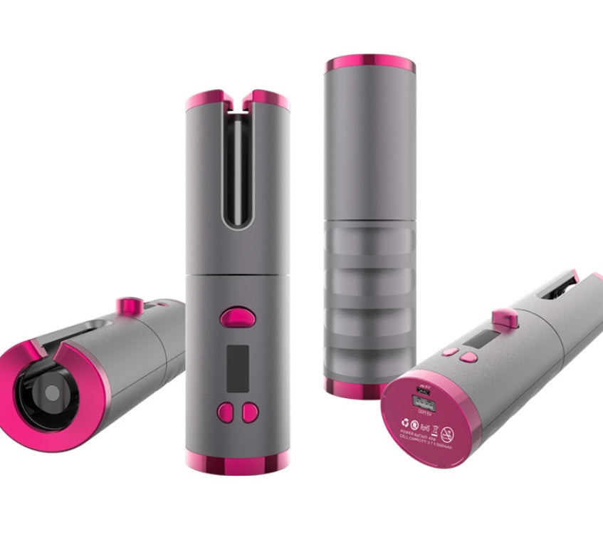 مكواة تجعيد الشعر الذكية القابلة لإعادة الشحن عبر USB من LuxuryGlow - 6 درجات حرارة