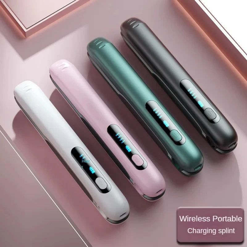 Plancha y rizador de pelo inalámbrico LuxuryGlow: 2 en 1 con USB