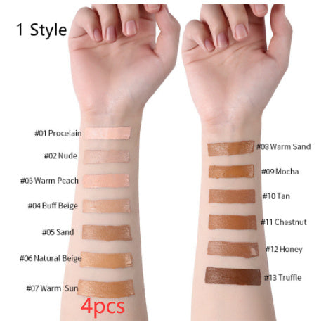 Base de maquillaje líquida LANGMANNI Oil-Control – Corrector mate de cobertura total (13 tonos)