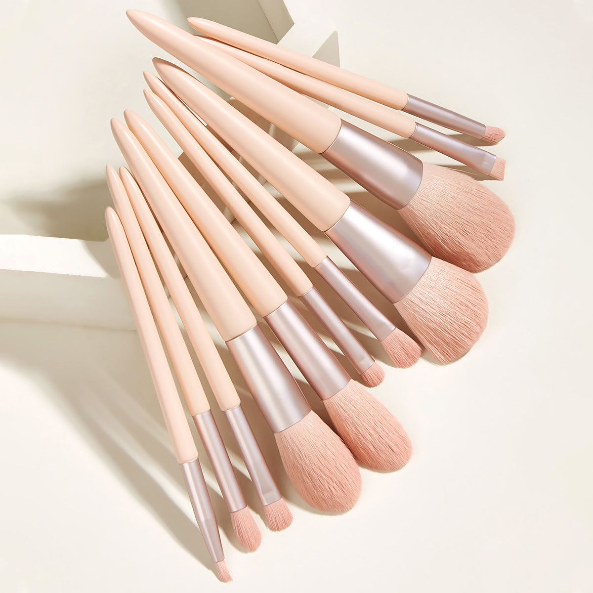 LuxuryGlow 11-Piece Pink Makeup Brush Set with Ribbon Bag – Soft Beauty Kit for Girls