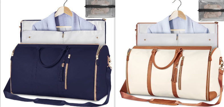 Large Capacity Travel Duffle Bag Women's Handbag Folding Suit Bag Waterproof Clothes Totes - LUXURY GLOW