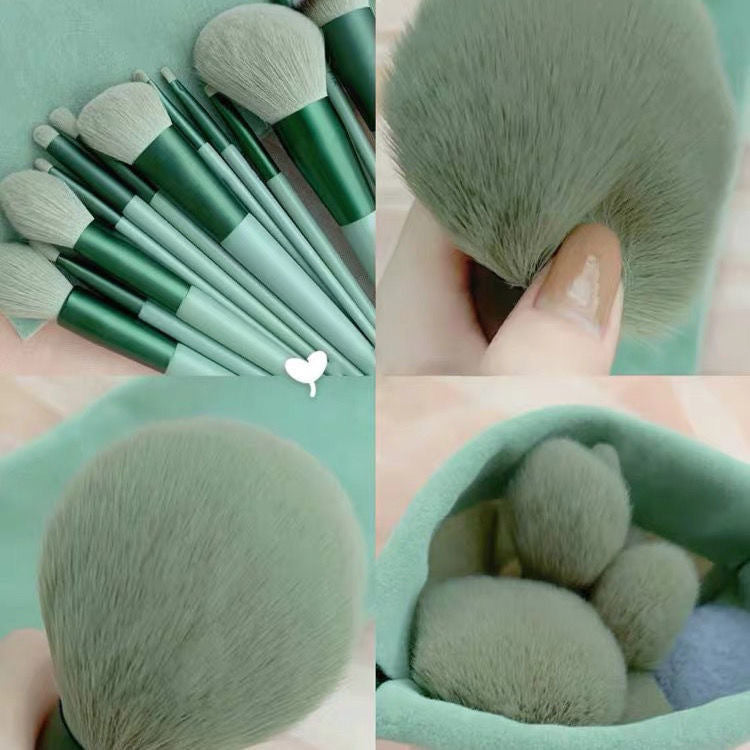 Juego de 13 brochas de maquillaje profesionales LuxuryGlow con cerdas sintéticas suaves